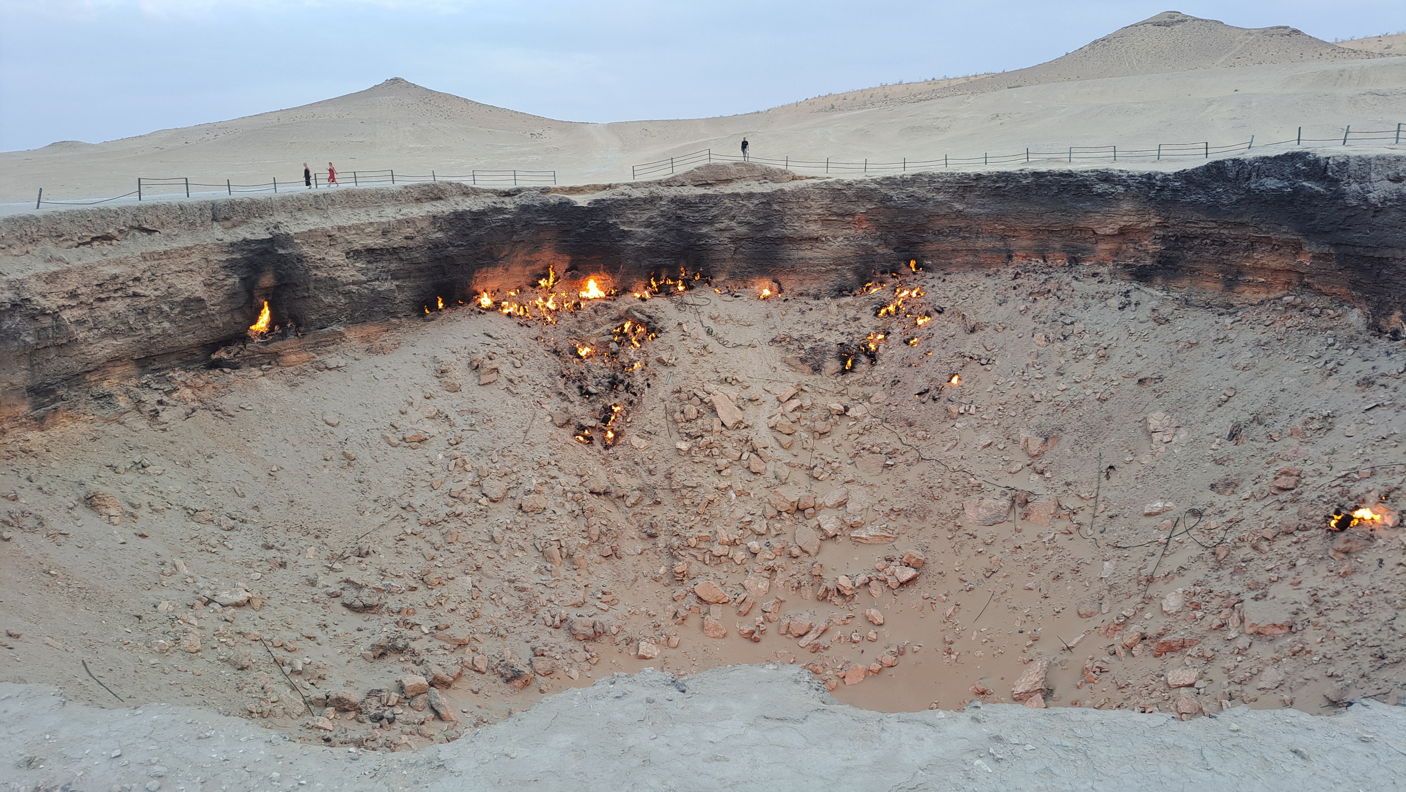 Darvaza Gas Crater During the Day